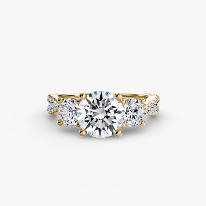 Three-Stone with Pavé Band 2