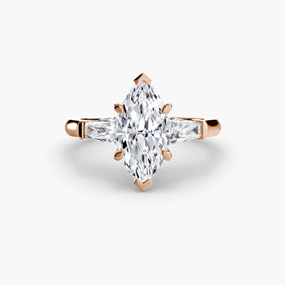 Three-Stone Ring (Baguette Side Stones)