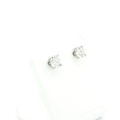 1.00ct Natural Diamond Stud Earrings (GIA Certified H VVS2)