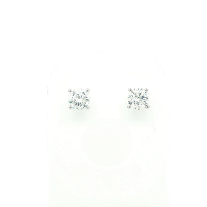 1.00ct Natural Diamond Stud Earrings (GIA Certified H VVS2)
