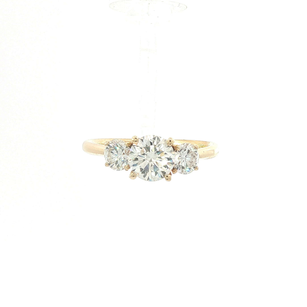 1.30ctw Natural Round Diamond Trilogy Ring