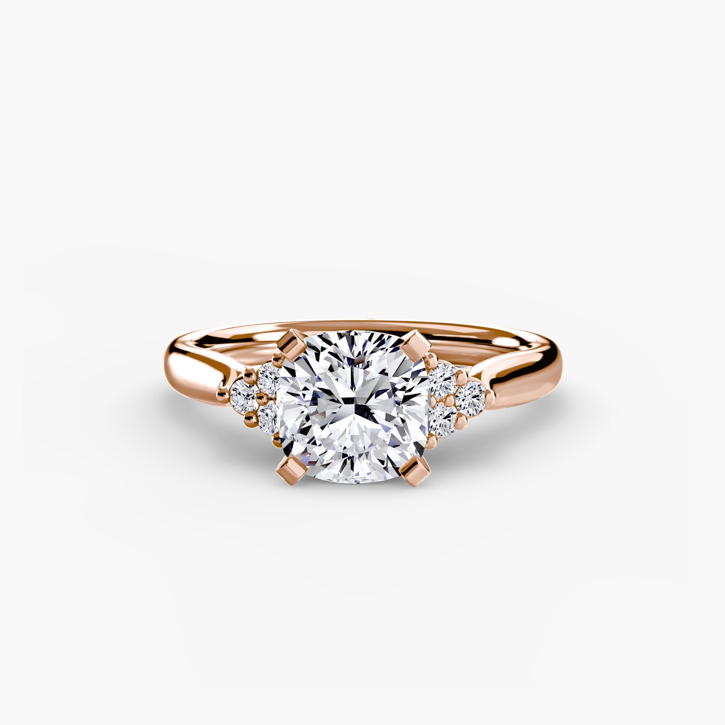 Solitaire with Cluster Shoulders 2