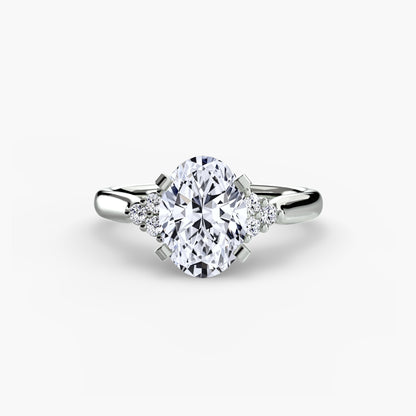 Solitaire with Cluster Shoulders 2