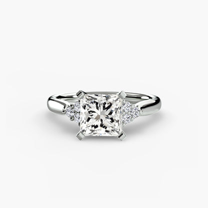 Solitaire with Cluster Shoulders 2