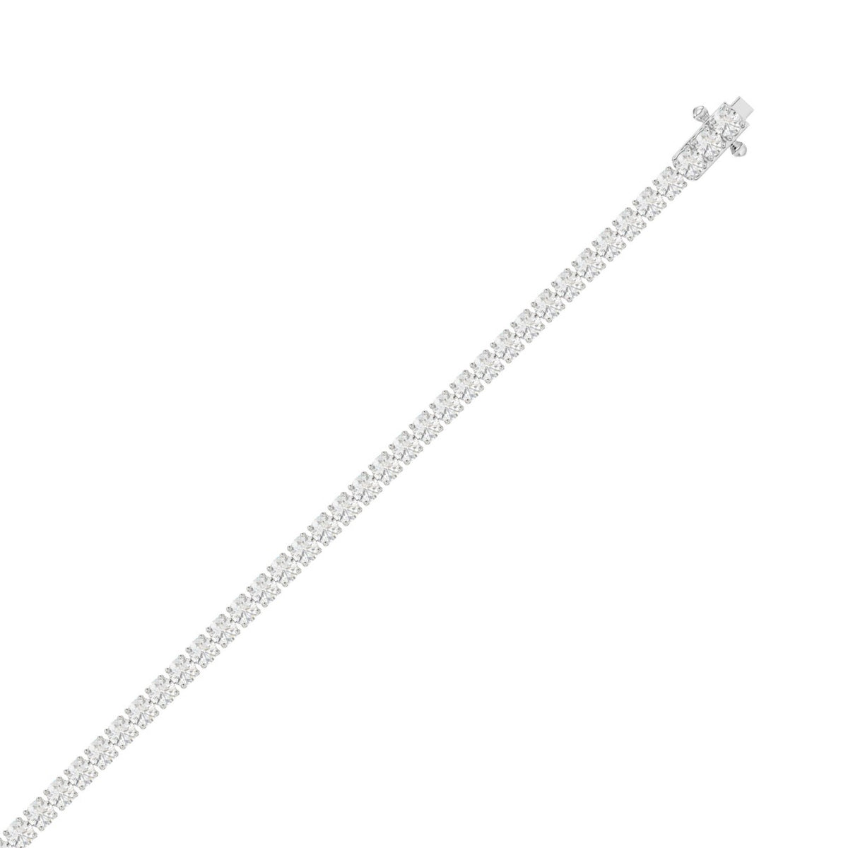 18K White Gold, flat view