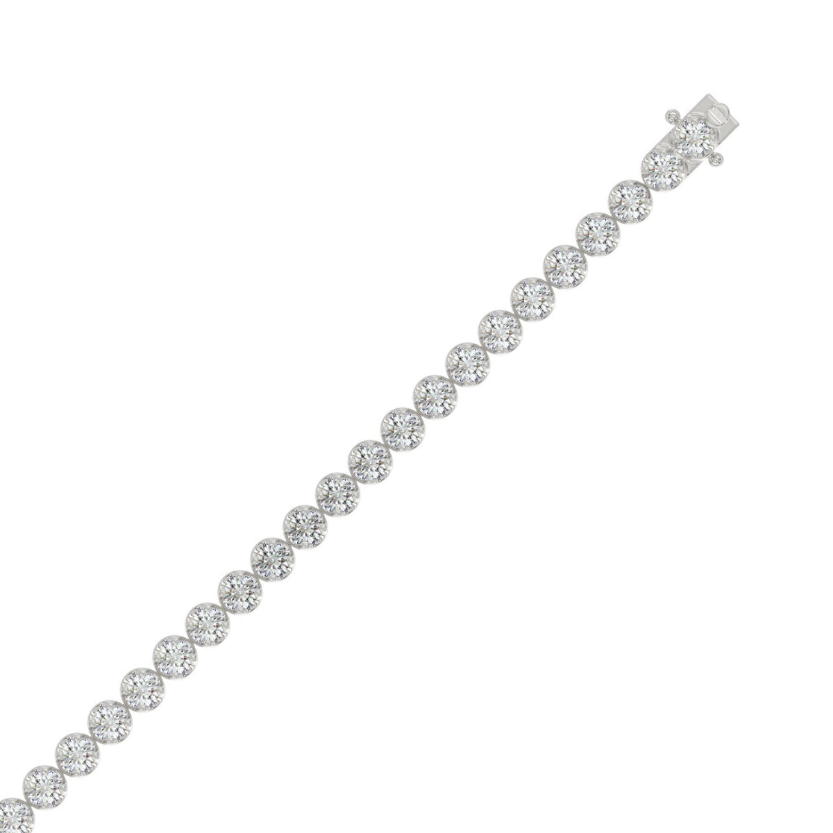 18K White Gold, flat view