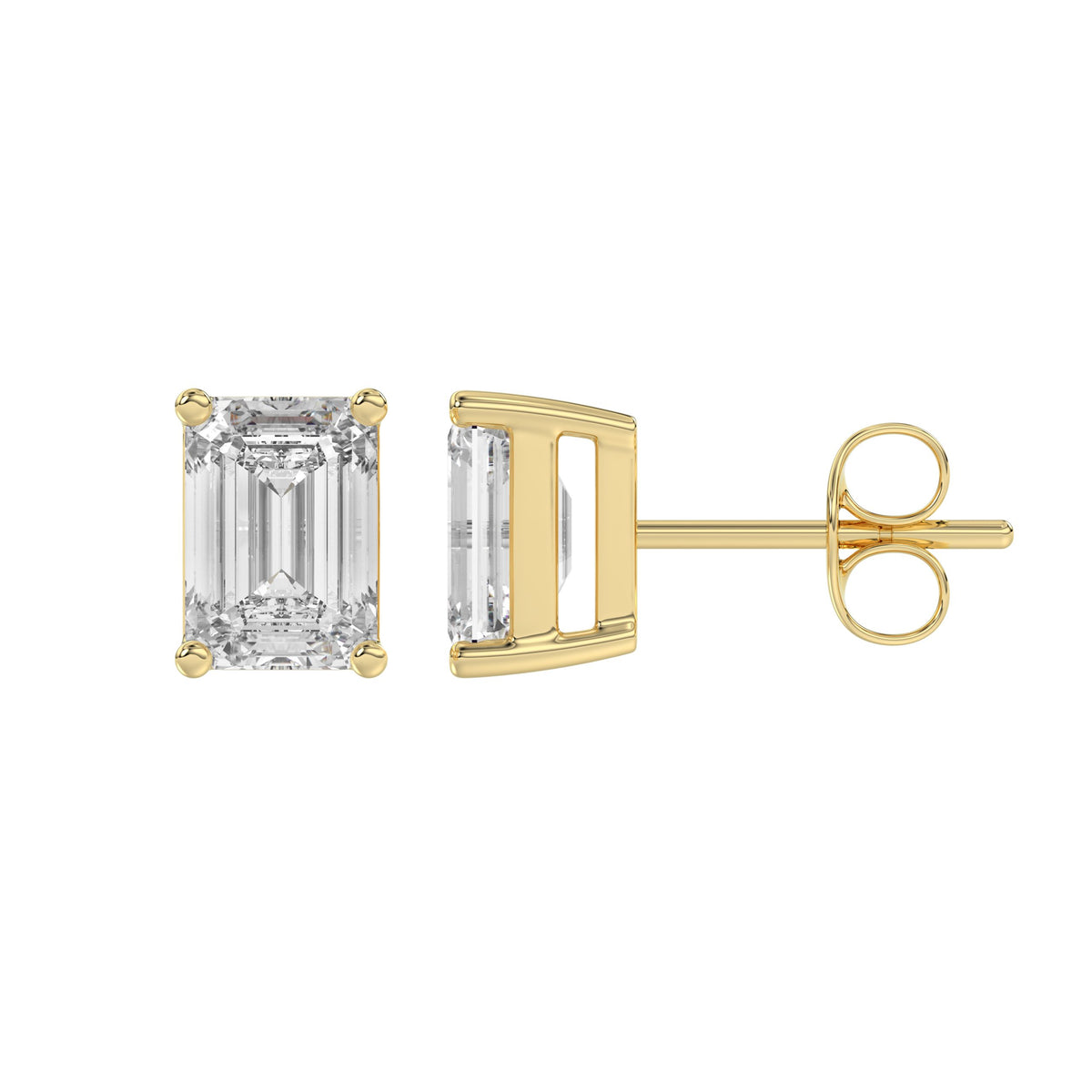 14K Yellow Gold, flat view