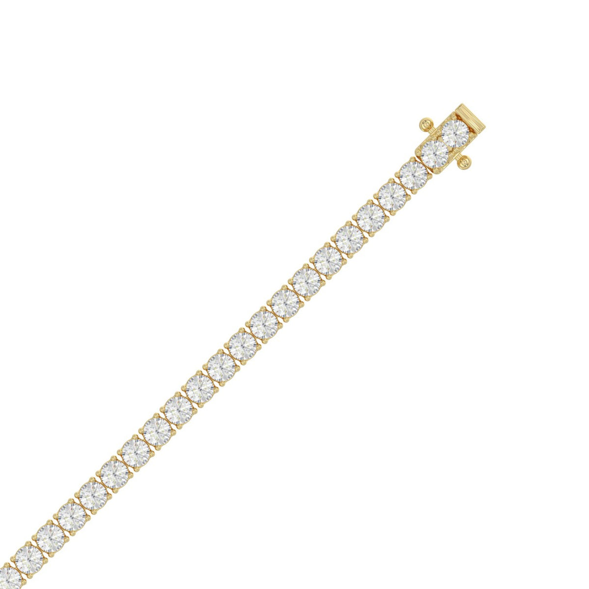14K Yellow Gold, flat view