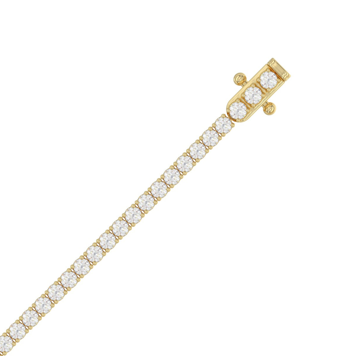 18K Yellow Gold, flat view
