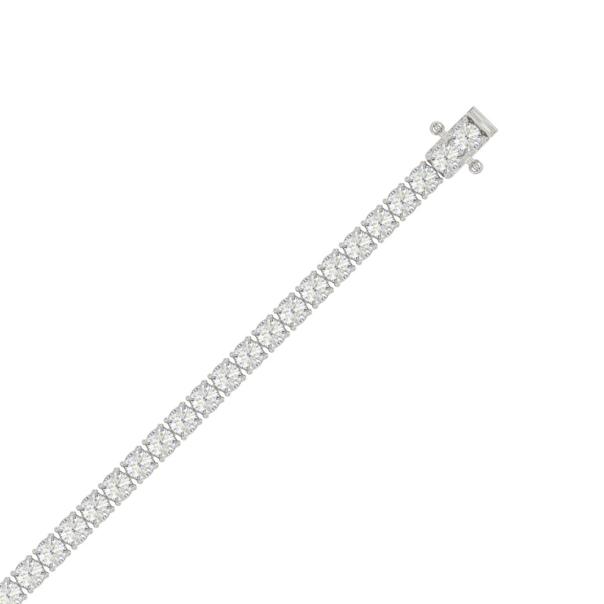 18K White Gold, flat view