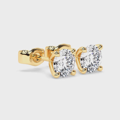 Natural Diamond Stud Earrings
