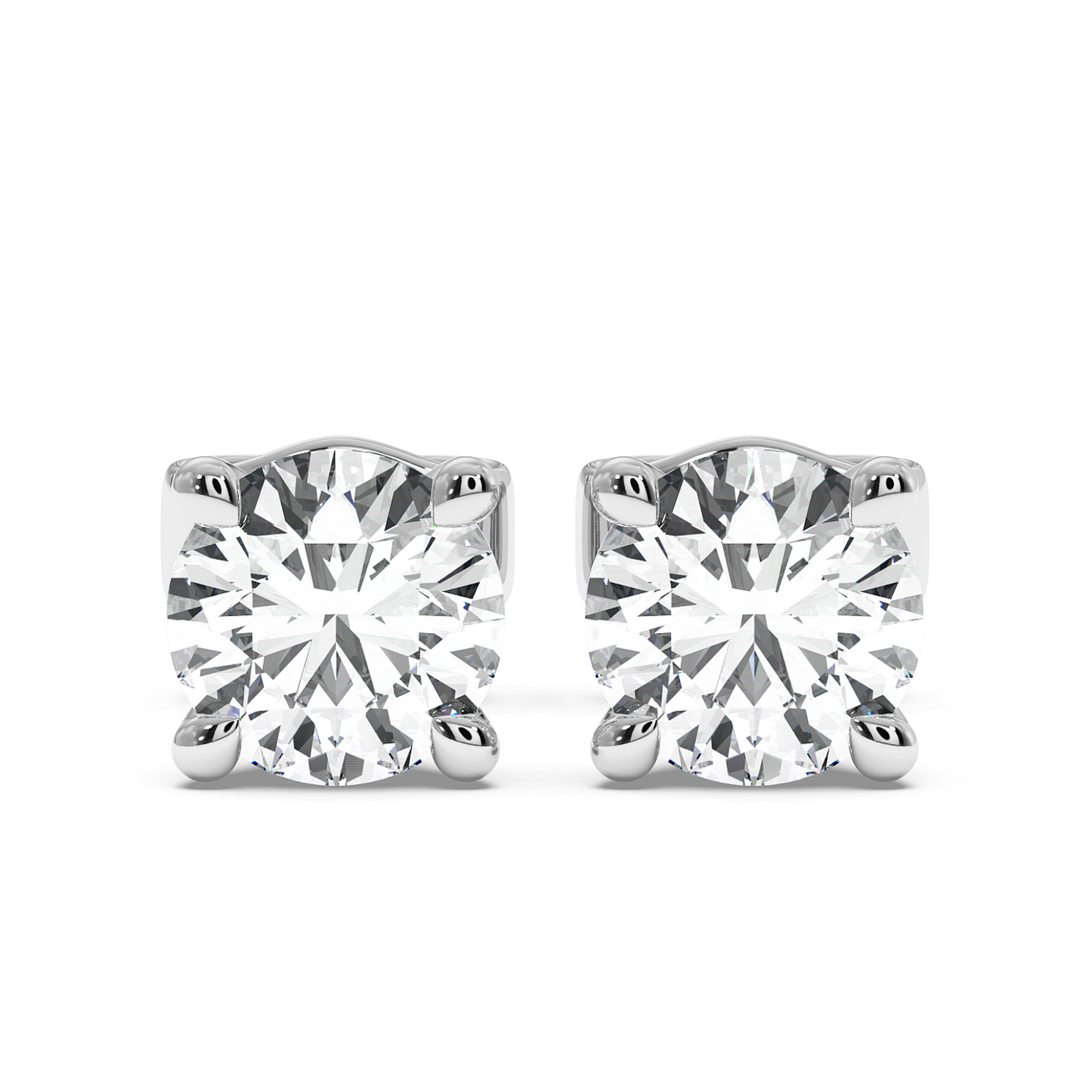 Natural Diamond Stud Earrings