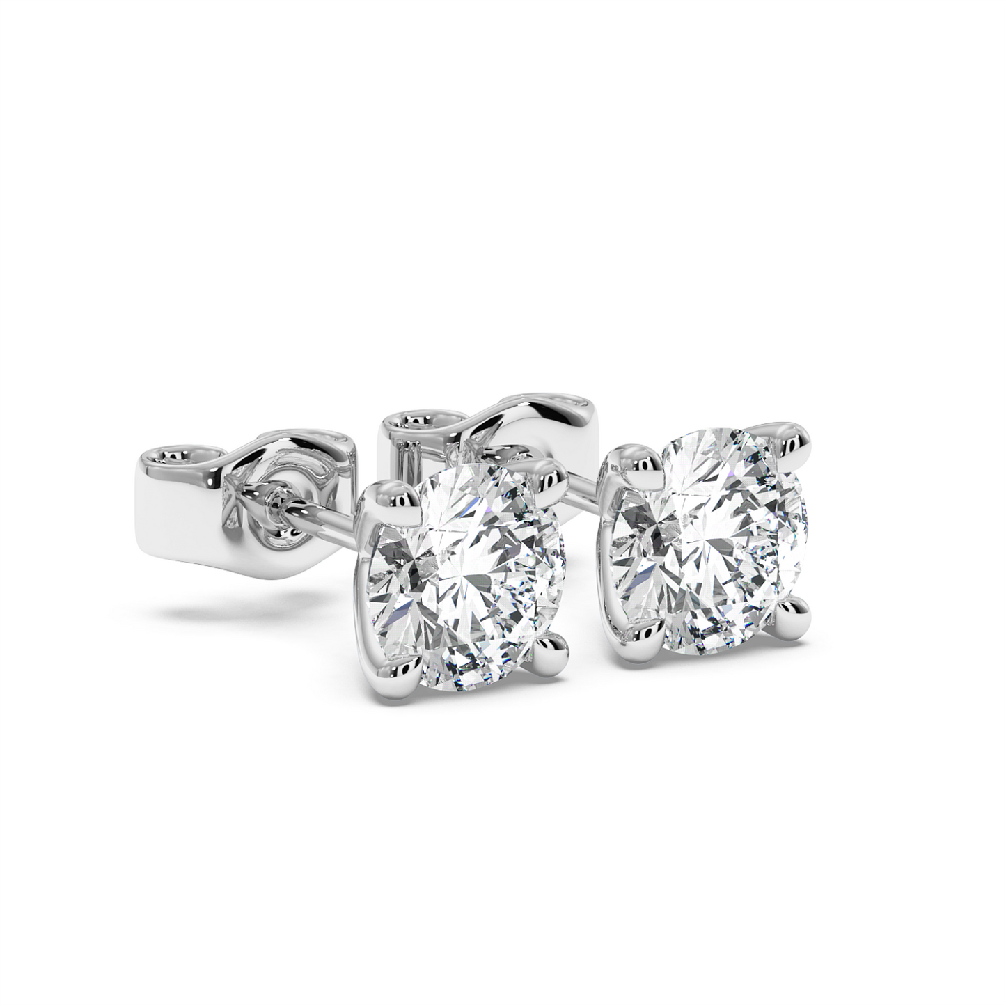 Natural Diamond Stud Earrings