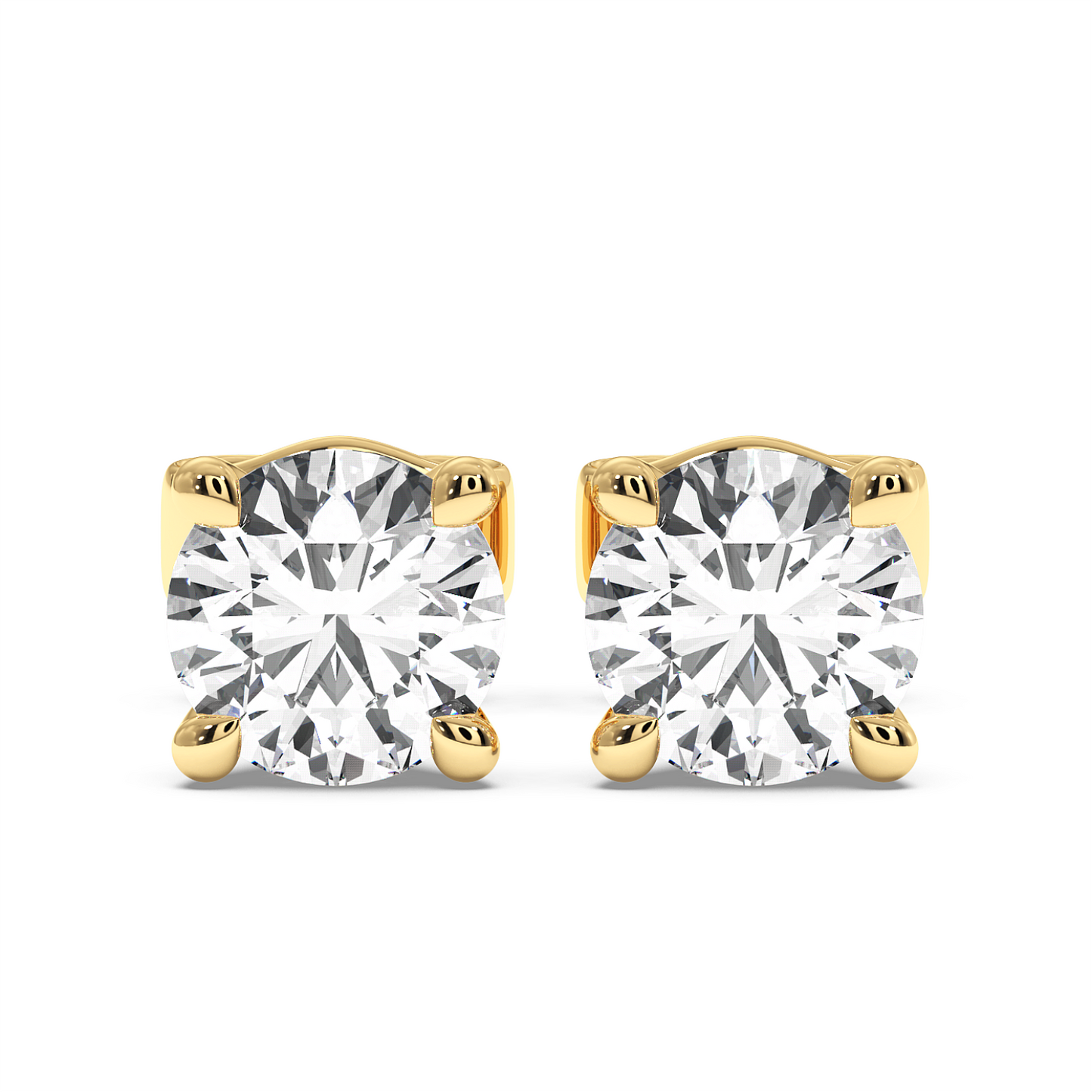Natural Diamond Stud Earrings