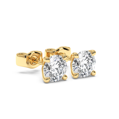 Natural Diamond Stud Earrings